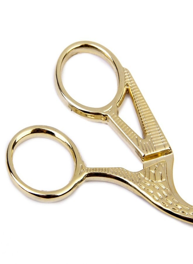 KANABEE Imported Retro Gold Plated Crane Sewing Tailoring Scissors 11.5cm - Image 3